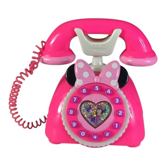 Disney Store Minnie Mouse Happy Helpers Phone Playset Lights & Sounds Pink Toy - Picture 1 of 11